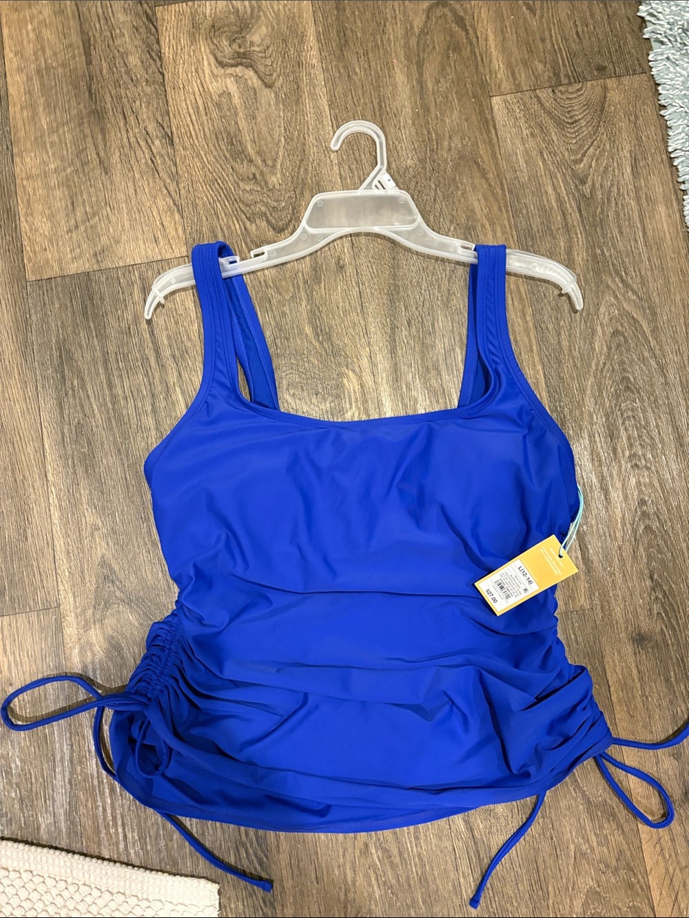 FREE in bundle NWT Kona sol Classic Blue Women's Tankini with Side Ruching L